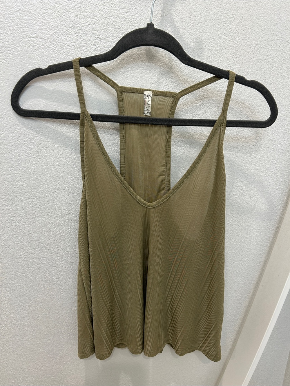 Free People Olive Ribbed Tank